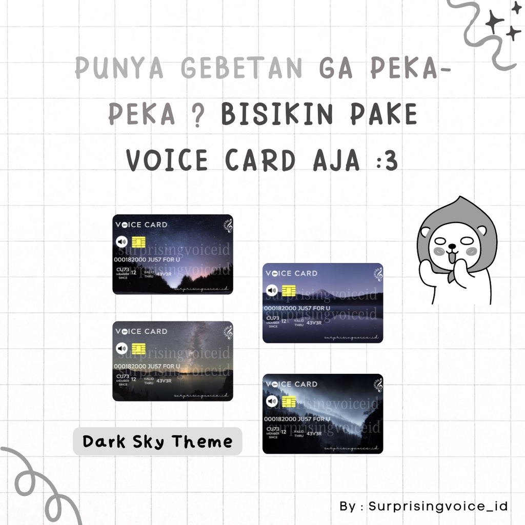 

KADO HAMPERS GIFT BOX ISI VOICE CARD (Tema Dark Sky)