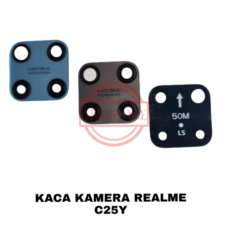 LENSA CAMERA / KACA KAMERA BELAKANG REALME C25Y ORIGINAL