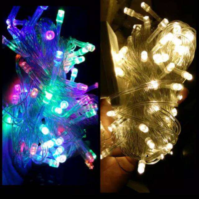 LAMPU TUMBLER / LAMPU HIAS HARI RAYA KELAP KELIP RAINBOW LAMPU NATAL
