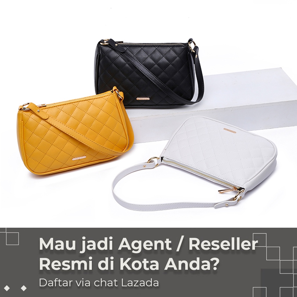 [HONYAN] Tas Vintage Bag Wanita 2 Tali Korean Selempang Original - Sophie Vintage Shoulder Bag-1