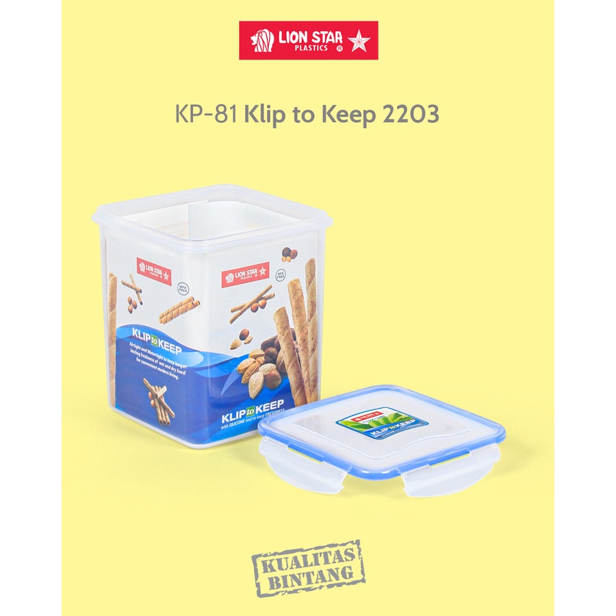 Wadah Makanan - Kotak Penyimpanan Klip - Kotak Makanan Kedap Udara - Klip to Keep 2203 KP-81