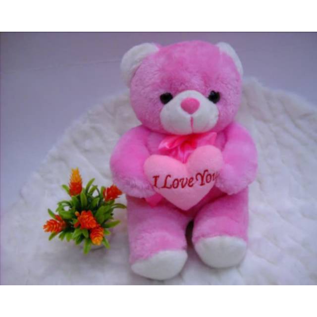 Boneka Bear pink Love