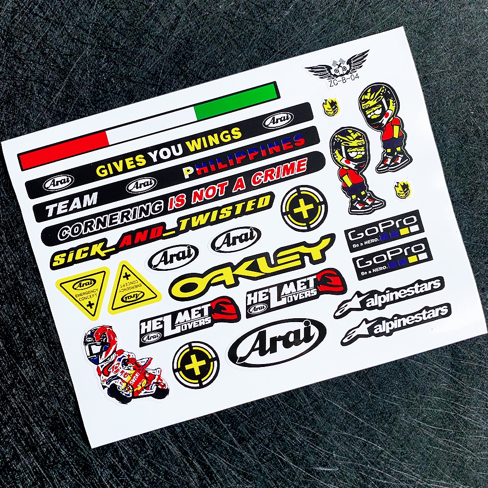 Stiker Motor Refletived EVO Monster 46evo 93red Bull Stiker Tahan Air Vinyl Helm Stiker Anti Sinar Matahari Decal