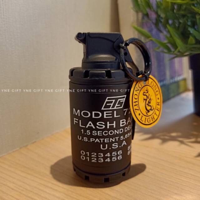 Korek api Gas Mancis Unik Model Granat Flash Bang Granat SL2636