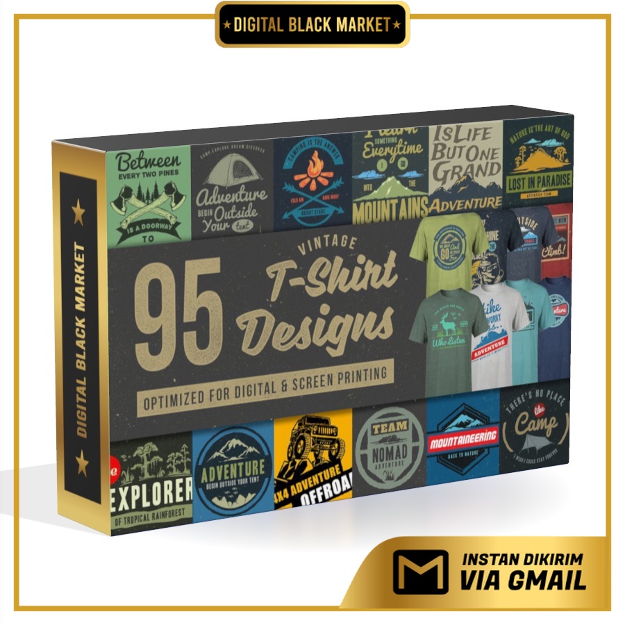 95 T-Shirt Designs Bundle - Photoshop &amp; Illustrator