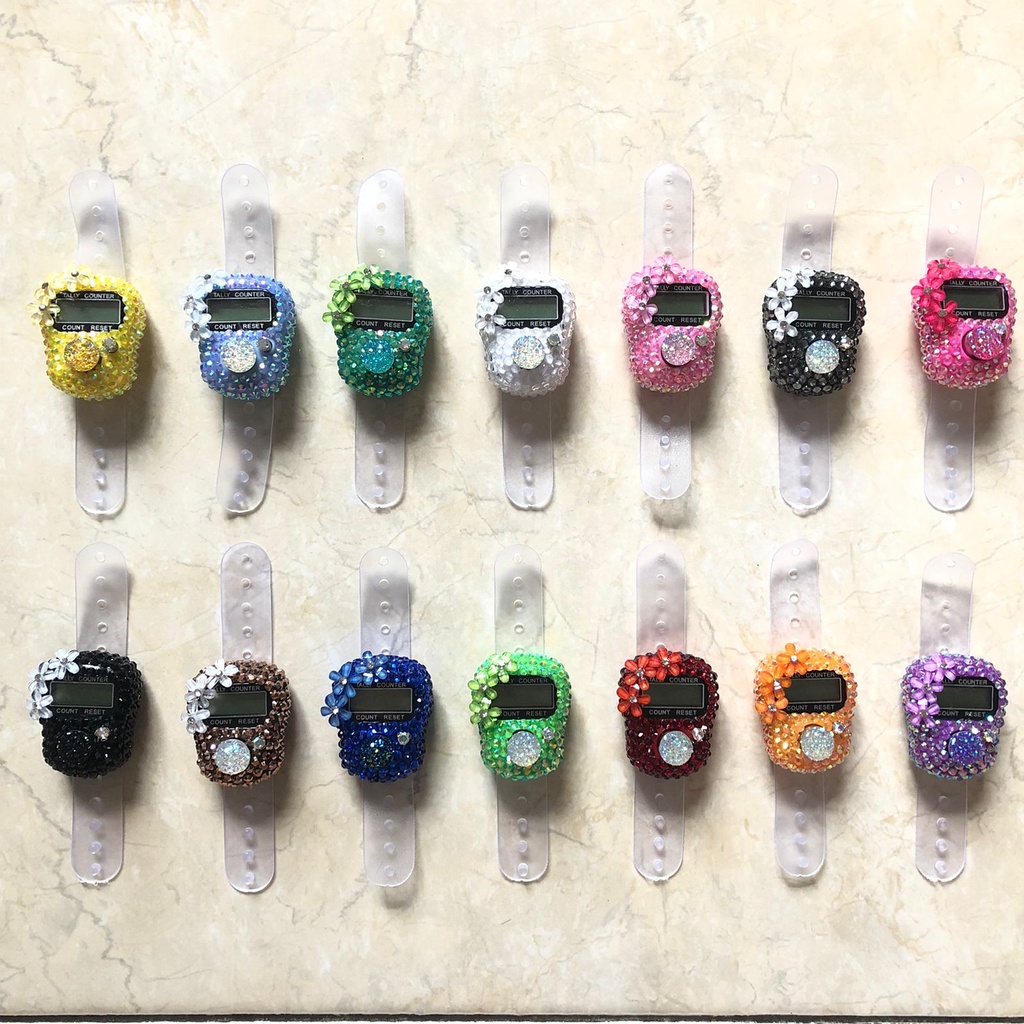 Tasbih Blink Premium Tasbih Digital Hias Manik Henna Tasbih Digital LCD &amp; Tasbeh LED ALARM Tasbih Mutiara Counter Zikir Ibadah Muslim