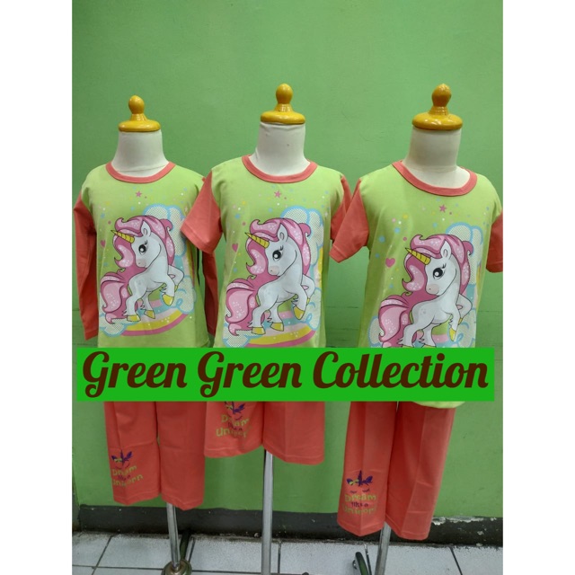 Piyama Kaos Anak Premium Unicorn