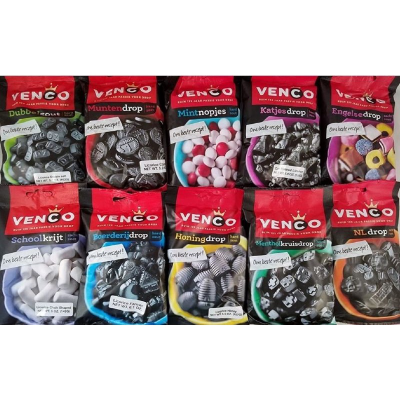 

Venco Licorice Liquorice Harigen Honey Honingdrop Winter Mix Haringen Piramides Schoolkrijt Droptoppers Zacht Hard Zoet Permen Soft Sweet Candy Hard Honey Drops Sweets Permen Madu Belanda Australia Allens Black Cat Liquorice Salmiak Mint Keelmix Dropmix