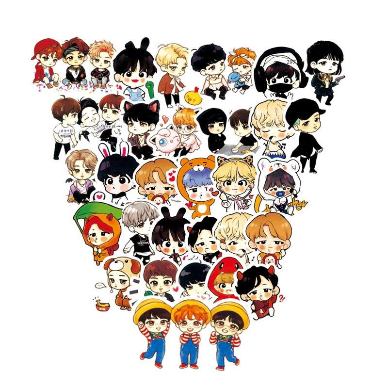 Kpop Stiker  BTS DIY Sticker  Scrapbook Car  Skateboard 