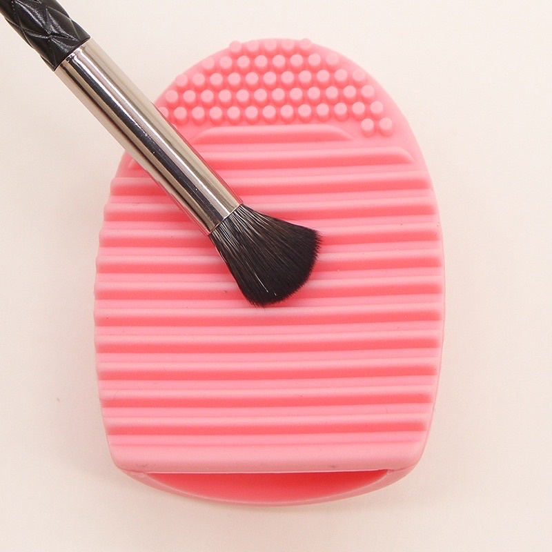 Brush Egg Pad silikon pembersi kuas make up