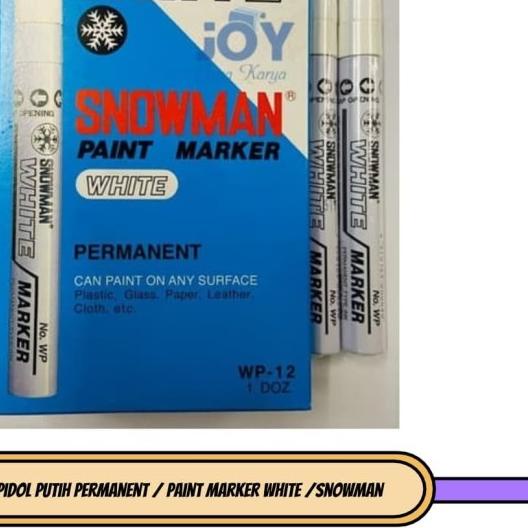 

✱ Spidol Putih Permanent / Paint Marker White /Snowman ➱
