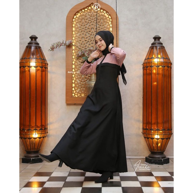 Dress Gamis Abaya Simple Cantik Nadheera Luxury Iranda Dress
