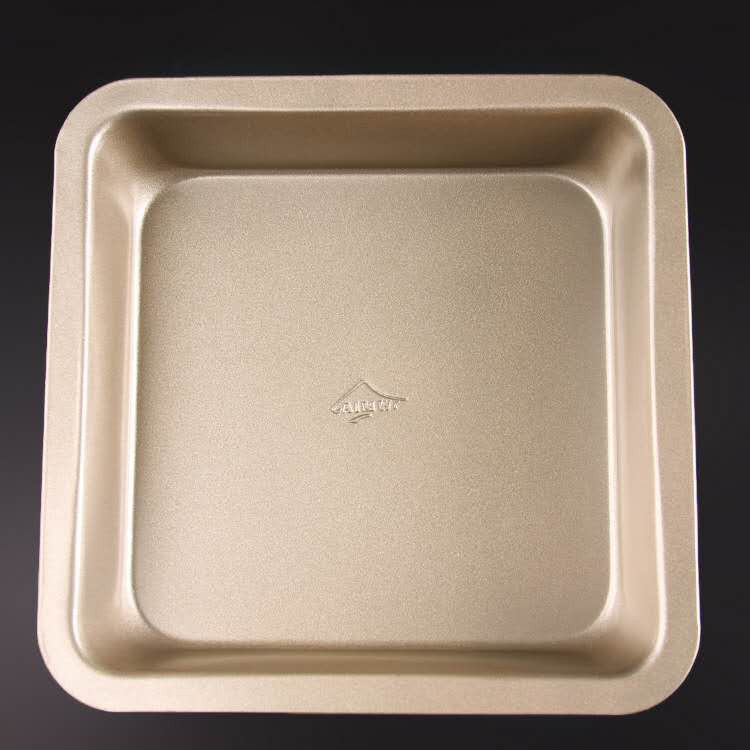 Loyang kotak Persegi Square Pan Teflon Mould Gold