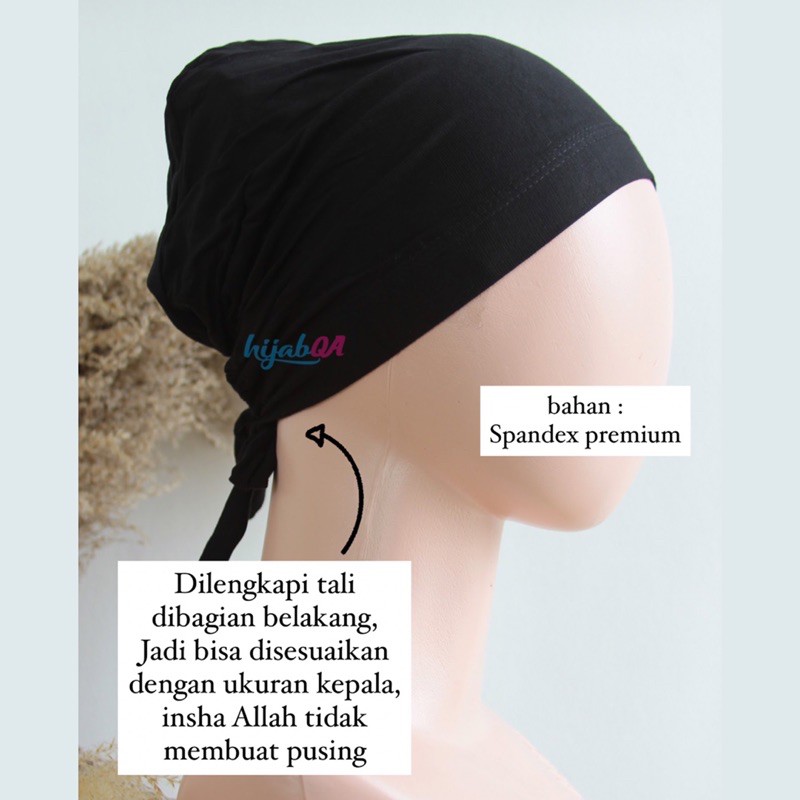 HIJABQA - Inner Basic / Inner Tali / Ciput Tali / Ciput Keong / Ciput Arab / Dalaman Hijab