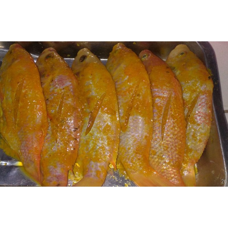 

ikan nila bumbu kuning fresh siap goreng 500 grm free sambal