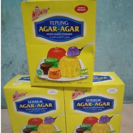 

Mrjelly serbuk Agar agar warna merah 12x7gr