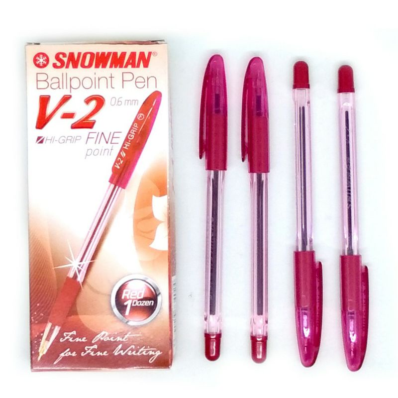 

[PCS] PULPEN SNOWMAN V-2 / V2 0.6 MM FINE / 1.0 MM MEDIUM HITAM / BIRU