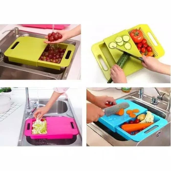 Talenan wastafel 2in1 Outdoor Chopping Board Bahan Food Grade Tebal
