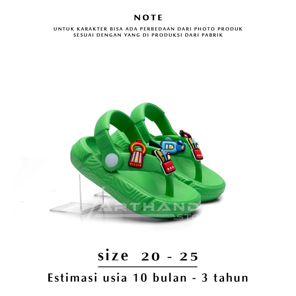 Arthand - sandal anak laki laki Jepit Model Tali belakang karakter Peralatan Mandi Lucu 10 bulan - 3 tahun