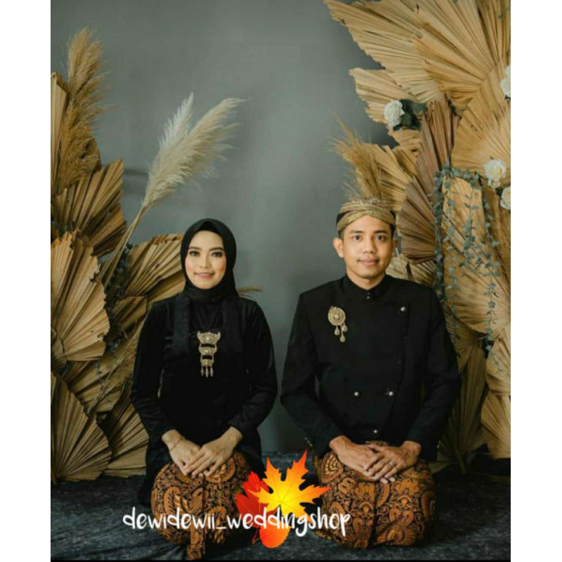 Set Baju Prewedding/ Baju Couple Adat Jawa, Motif Jarik Semen Romo