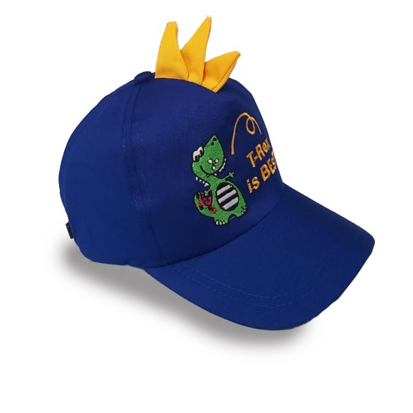 Topi Anak Dinosaurus T-Rex / Topi Dino Anak Baseball Bordir Nama Custom 1 Hari Jadi-BIREL