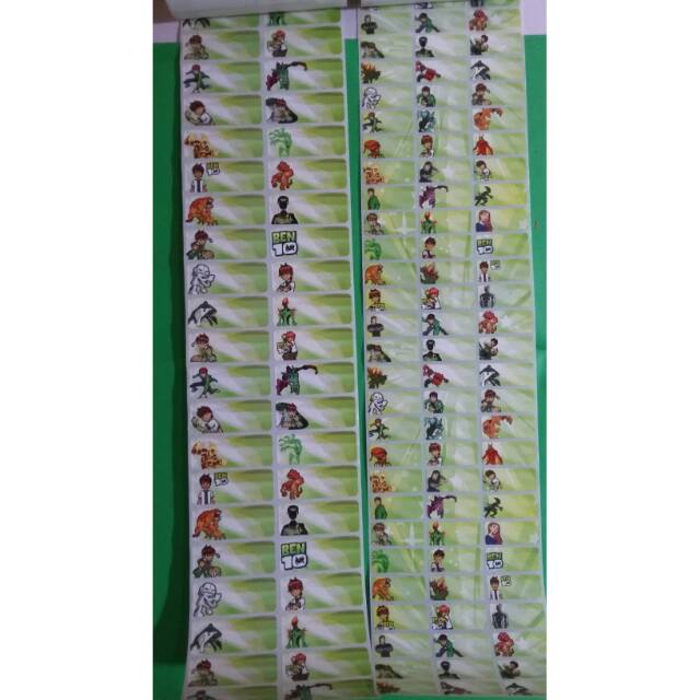 

BEN 10 Stiker label nama waterproof anti air murah
