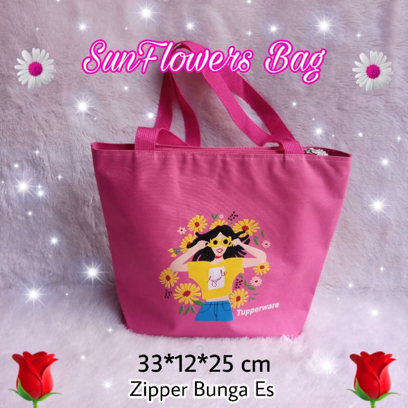 Tas Cosmo Sunflowers ( Zipper Bunga Es )