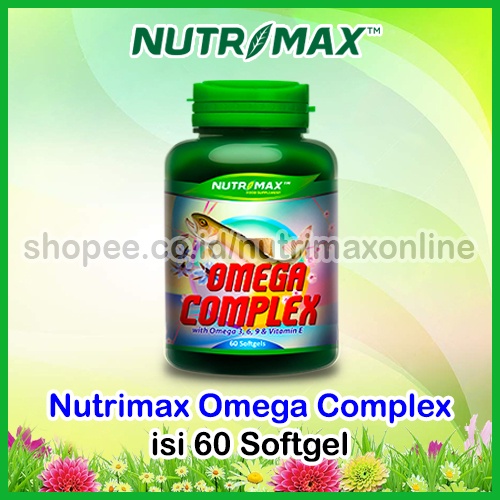 Nutrimax Omega Complex With Omega3,6,9 & Vitamin E Isi 60 Minyak Ikan Salmon Untuk Buat Jantung Otak