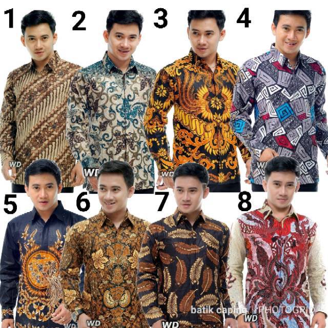 KEMEJA BATIK PRIA LENGAN PANJANG FASHION  BATIK PEKALONGAN ASLI SOLO YOGYAKARTA SONGKET KALIMANTAN 2