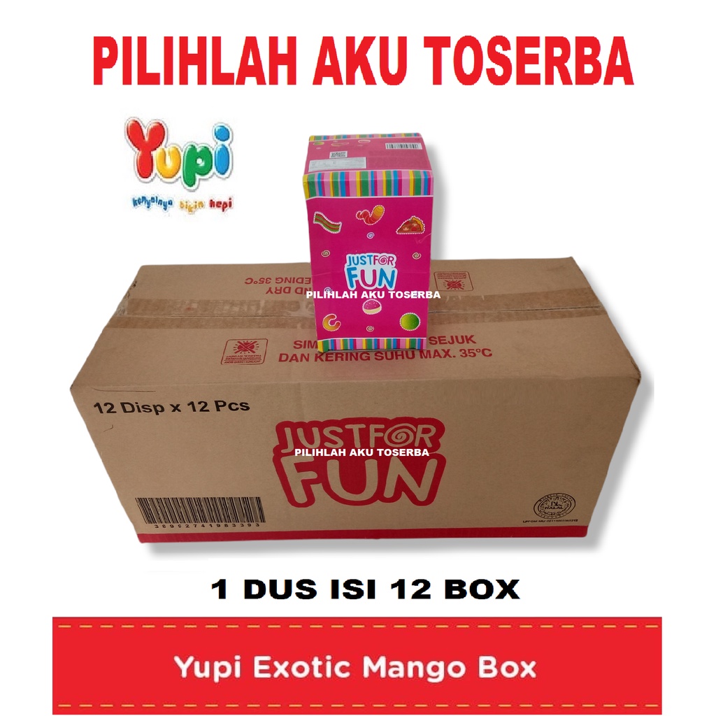 YUPI JUST FOR FUN BOX - (HARGA 1 DUS ISI 12 BOX)