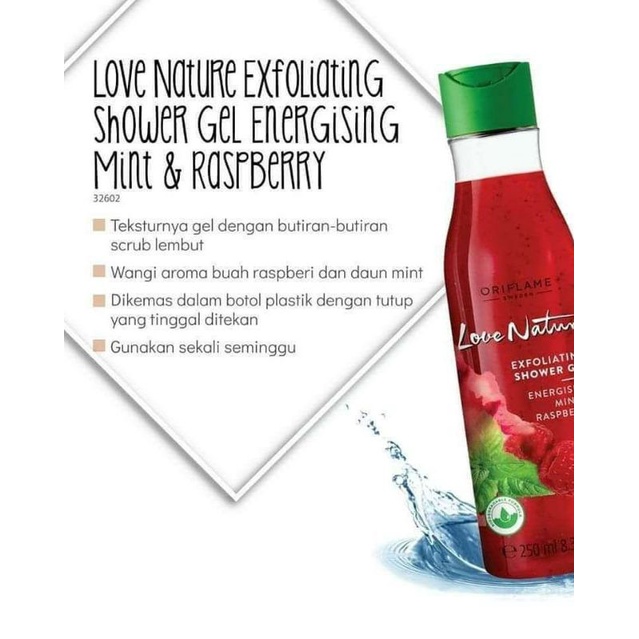 LOVE NATURE ENERGISING MINT &amp; RASPBERRY