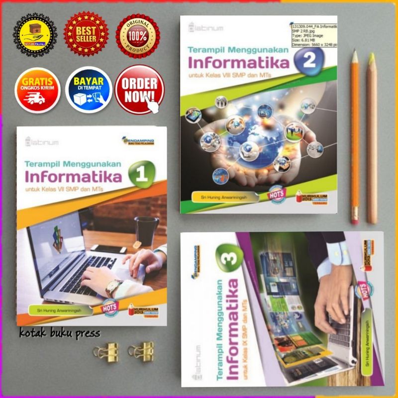 Buku Informatika Kelas 7 8 9 / Informatika SMP / PLATINUM HOTS / TIK SMP-1