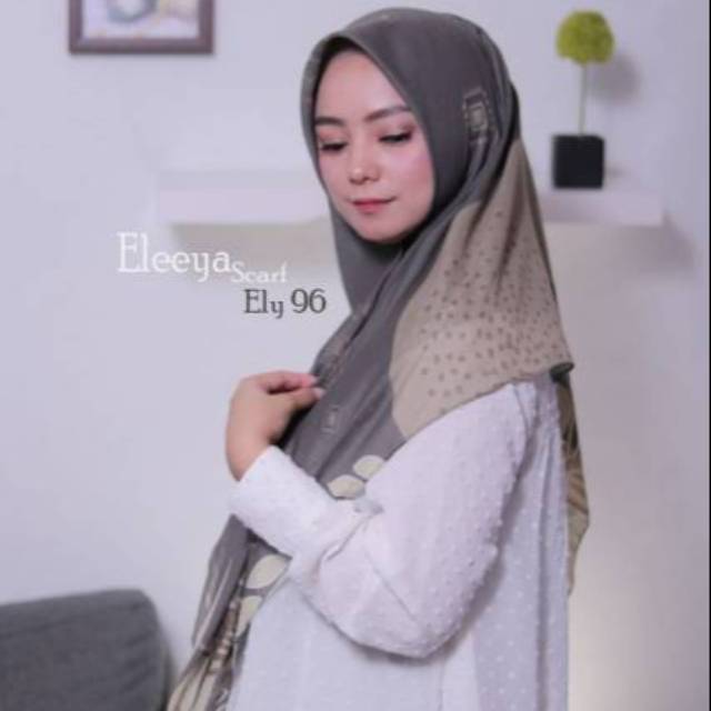 HIJAB SEGIEMPAT MOTIF II ELEEYA SCARF ELY 93 - 102