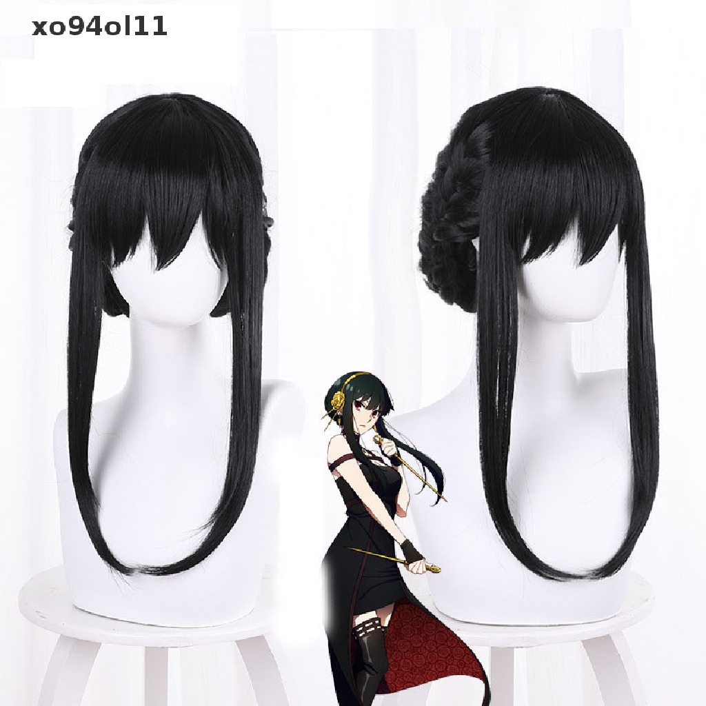 Xo Yor Forger Wigrambut Palsu Panjang Warna Hitam Untuk Cosplay Anime