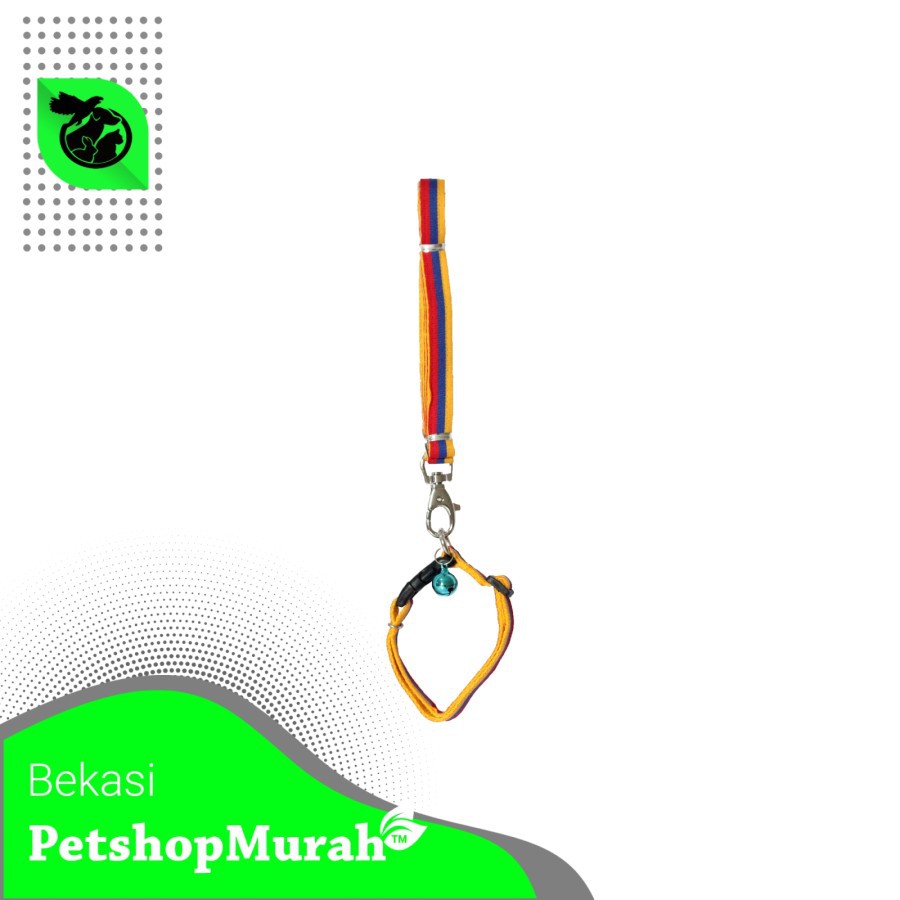 Harness Tali Kalung Motif Bell Lonceng Sedang Anjing Kucing Kelinci