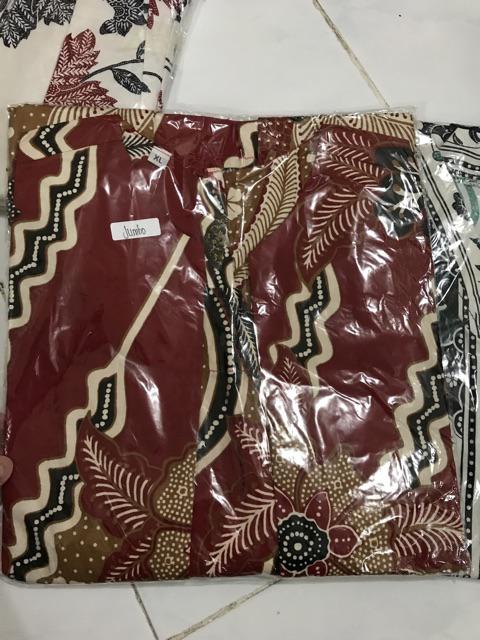 Atasan Blouse Batik Wanita Lengan Panjang Bahan Katun Stretch, 242 Aon-w#