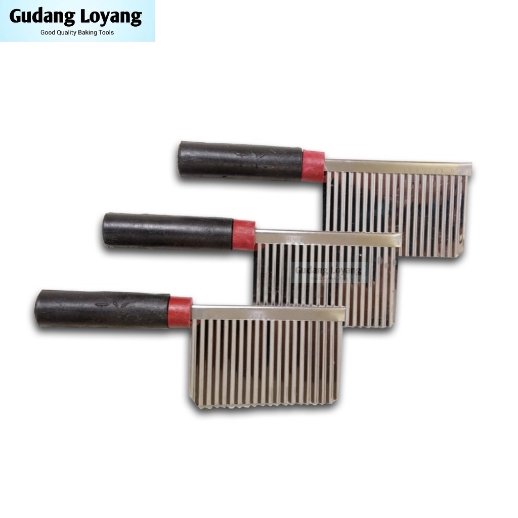 Pisau Pemotong Kentang Bentuk Gelombang Bahan Stainless Steel Pisau Acar
