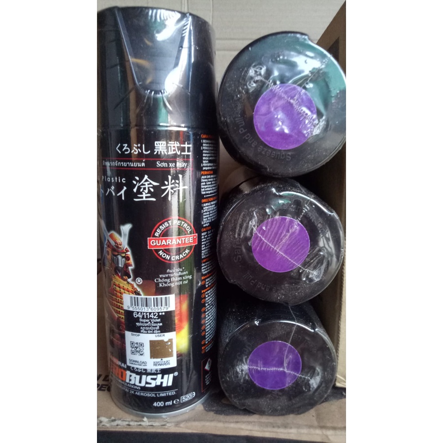 cat semprot samurai pilok pilox samurai super violet 1142 400ml unggu metalik