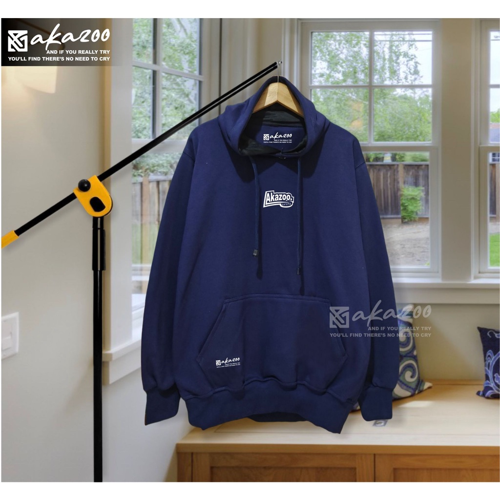 hoodie cowok korean style ori akazoo warna navy blue AKAZOO KOREAN STRIP sweater pria murah tebal terbaru 2022 hoodie zipper premium tebal oversize jumbo switer cowok distro original keren dan tebal hudy pria simpel termurah unisex premium akazoo branded