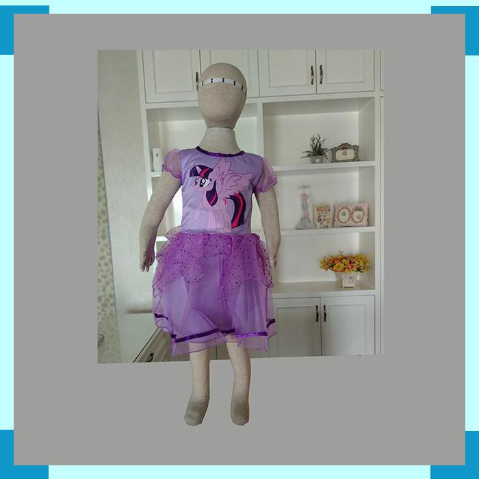 Setelan Baju Gaun Dress Anak Perempuan Little Poni Lace ZHDGP012