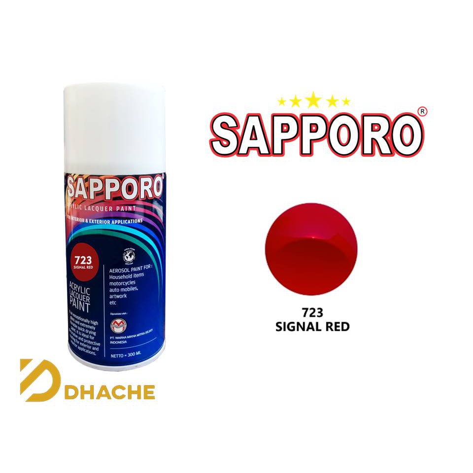 Cat Semprot Sapporo Paint Signal Red 723 / Merah / cat semprot / pylox / pylok