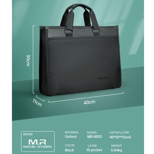 Tas MARK RYDEN MR8003 Jinjing Kantor Kerja Laptop 15.6 Inch Business