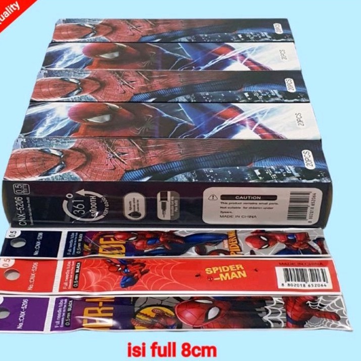 

REFILL PULPEN GEL CNX-5206 0.5MM SPIDERMAN