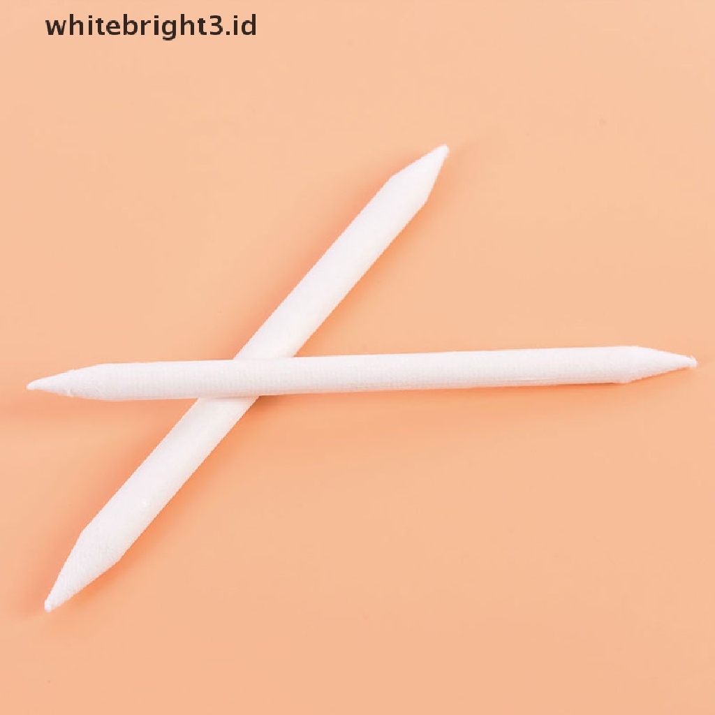 (whitebright3.id) 6pcs / set Stik Blending Smudge Stump Tortillon Warna Putih Untuk Sketsa / Gambar