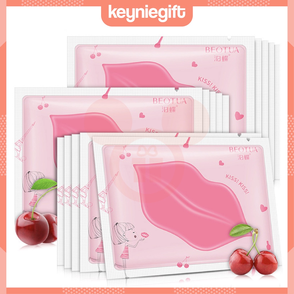 Beotua Cherry Lip Mask Pink Moisturizing Masker Mulut Buah Ceri Pelembab Halus Lembut Original BE003