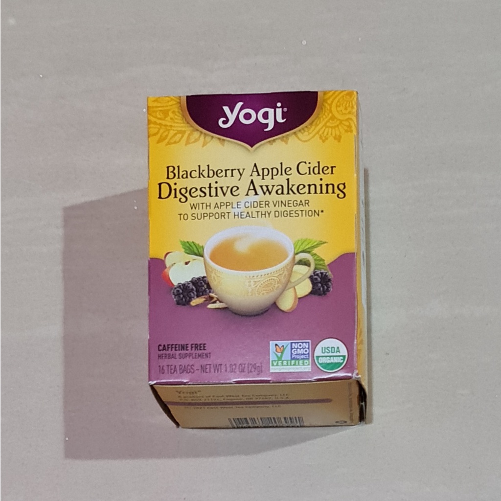 Teh Yogi Tea Blackberry Apple Cider Digestive Awakening 29 Gram