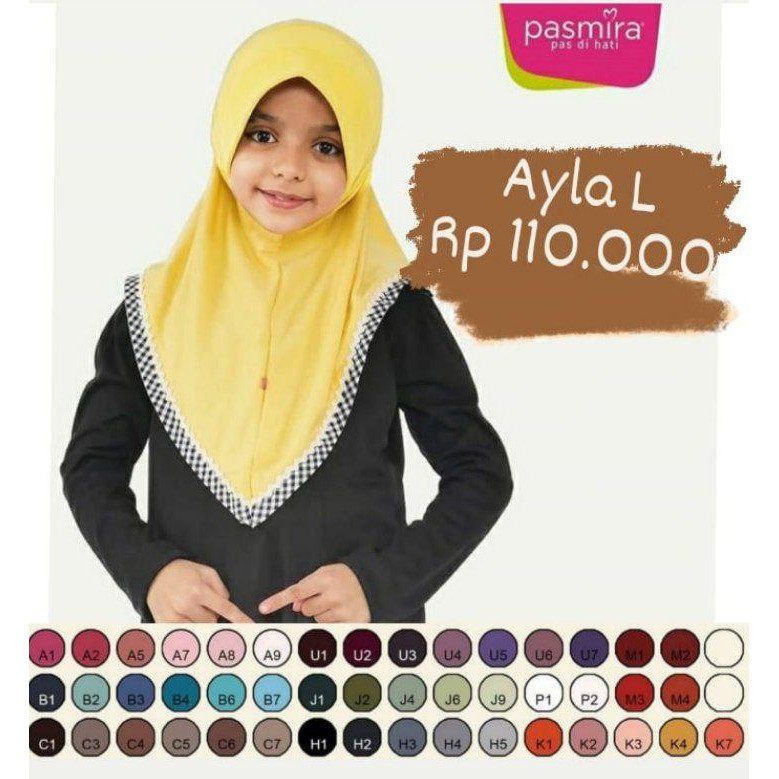 Jilbab Instan Anak Pasmira Ayla - Kerudung Hijab Pasmira Kids