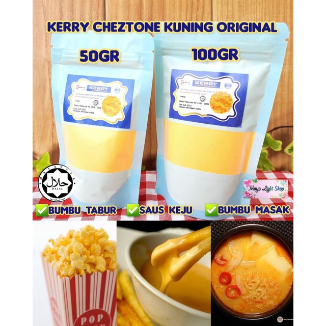 Kerry cheztone 50gr 100gr Halal murah keju bubuk cheeze powder saus keju cheese sauce original