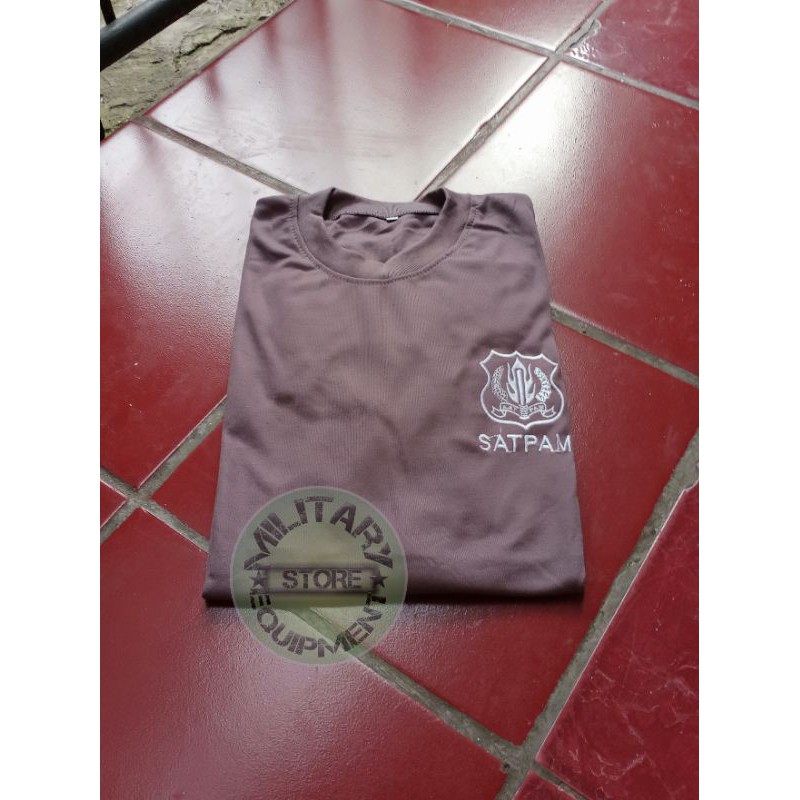 Kaos satpam lengan pendek - Kaos satpam warna coklat - Kaos satpam terbaru