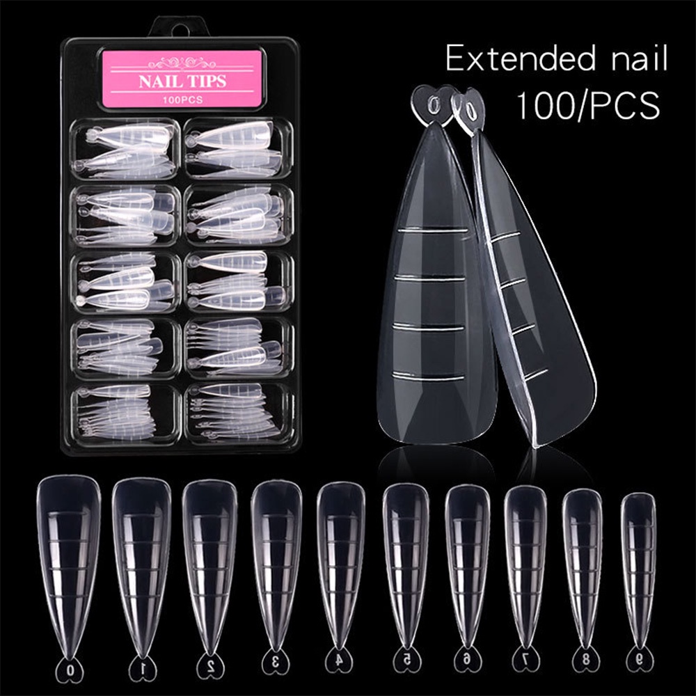 Mxbeauty Kuku Palsu Full Cover Transparan Untuk Manicure / Nail Art Diy